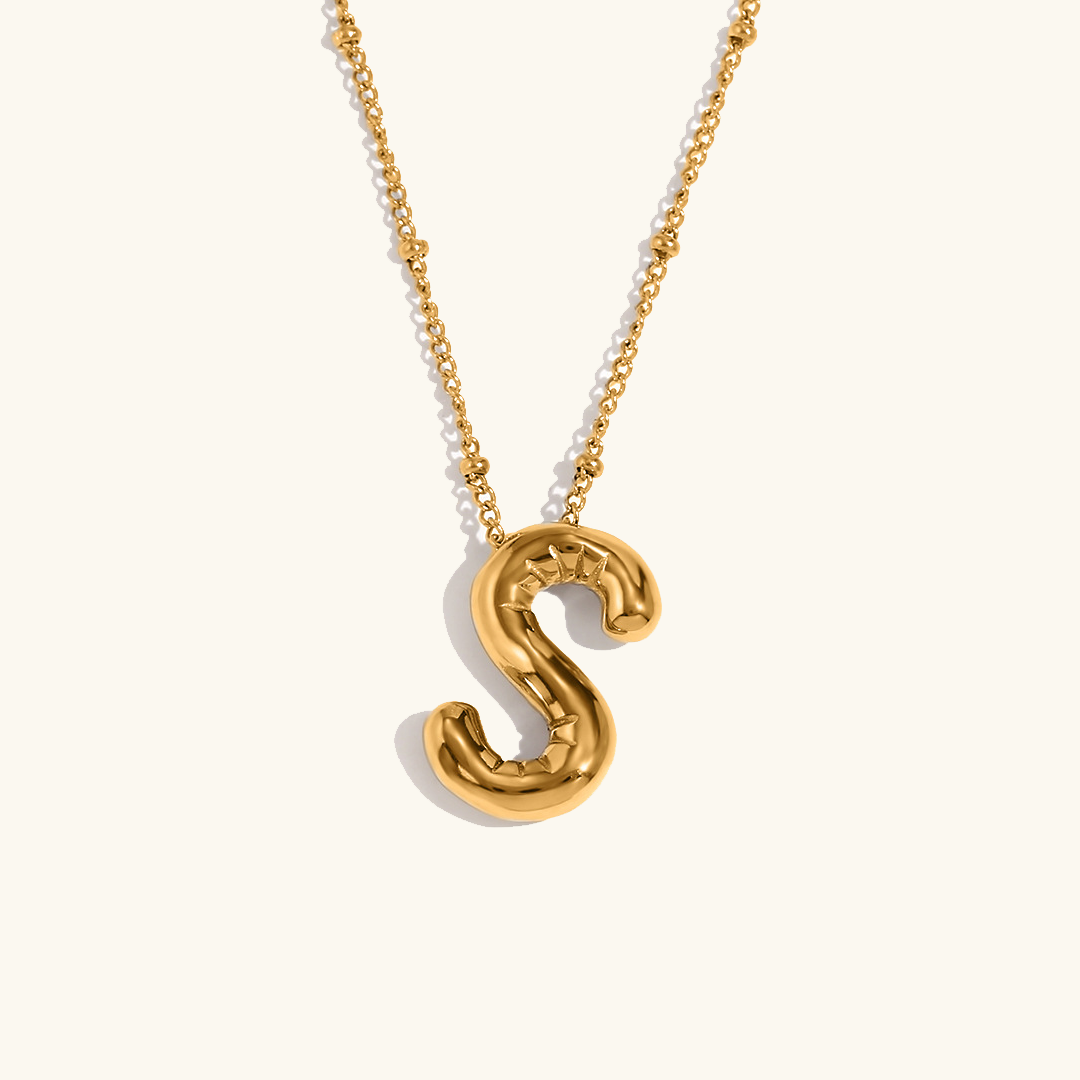 Ballon Gold Initialen Kette