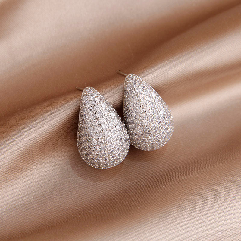 Tropfen-Ohrstecker – Eleganter Intarsien-Ohrring