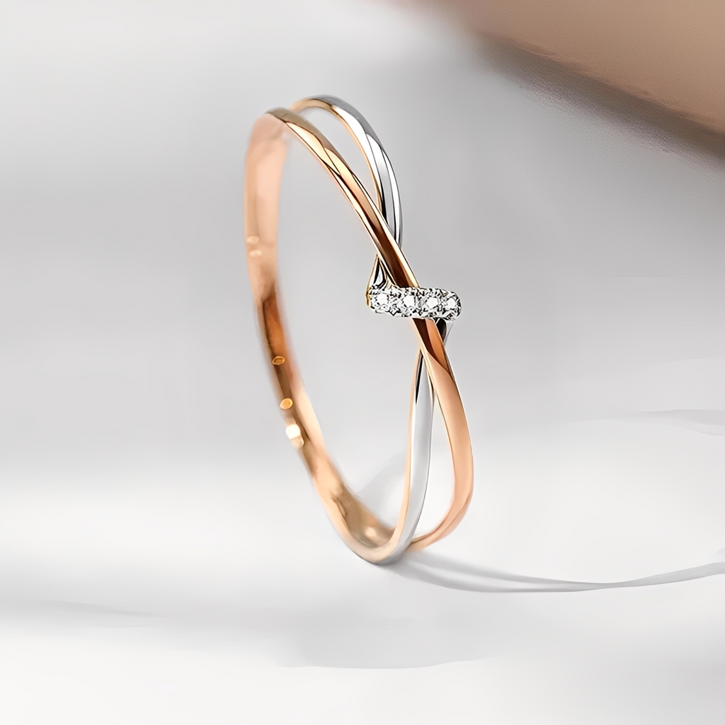 Eleane – Ring Unendlichkeit Zweifarbig Stilvoll