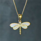 Priya – Halskette Libelle Gold mit Opal