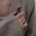 Alizee – Ring Blütenblatt aus Sterlingsilber