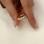 Irina – Gebogener Ring vergoldet 18K
