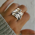 Bliss – Vintage Breiter Silberring