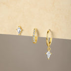 Azaria – Set mit Ohrringen und Diamantanhänger