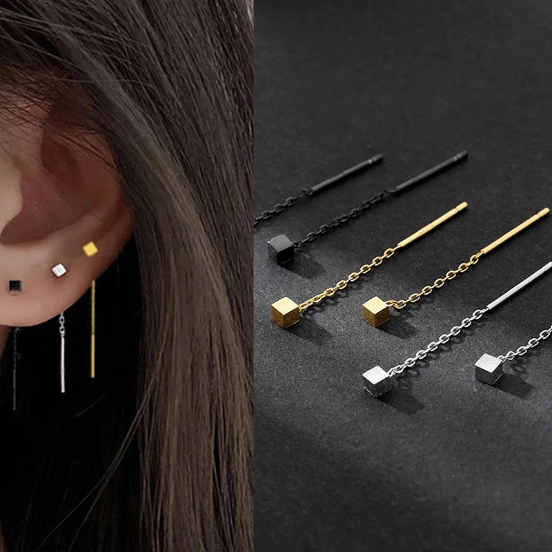 Kaelen – Würfel-Ohrringe mit Eleganten Quasten