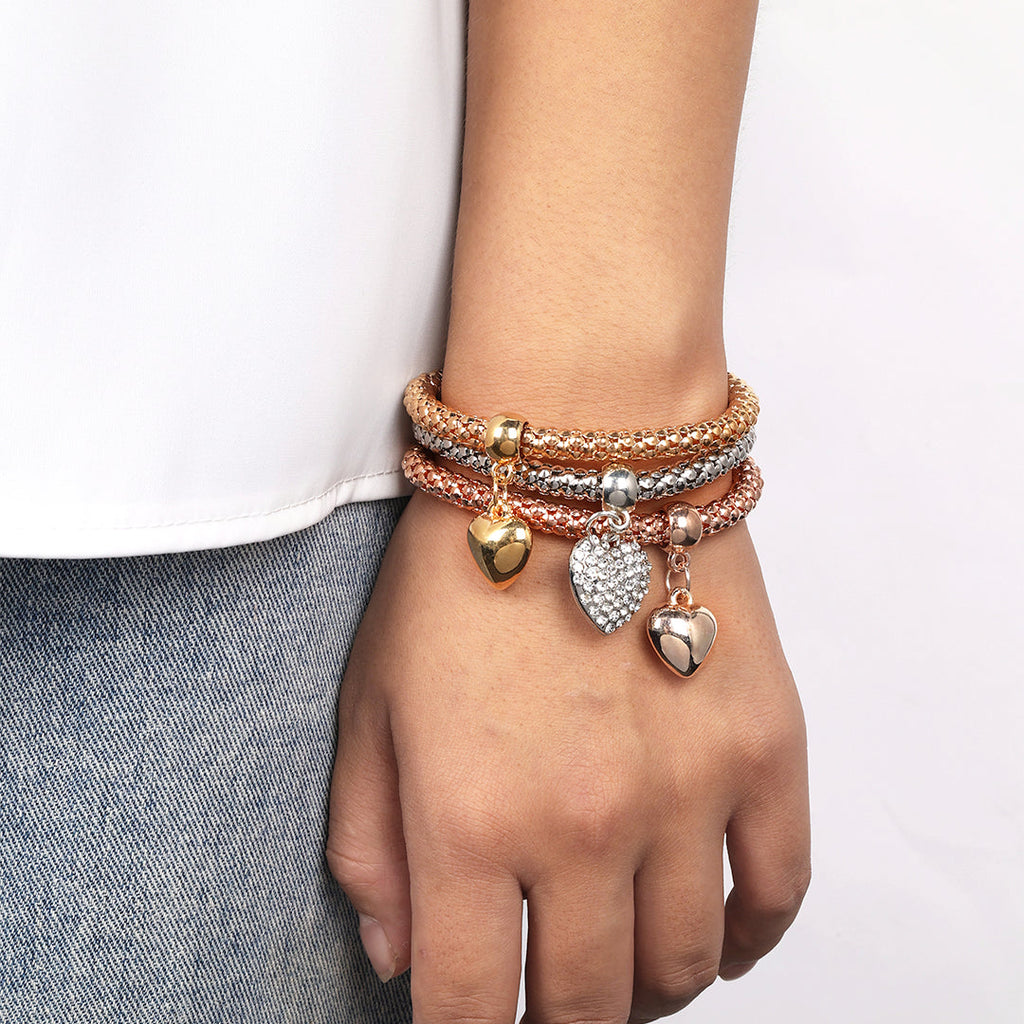 Aria – Armband aus Metall mit festen Herzen