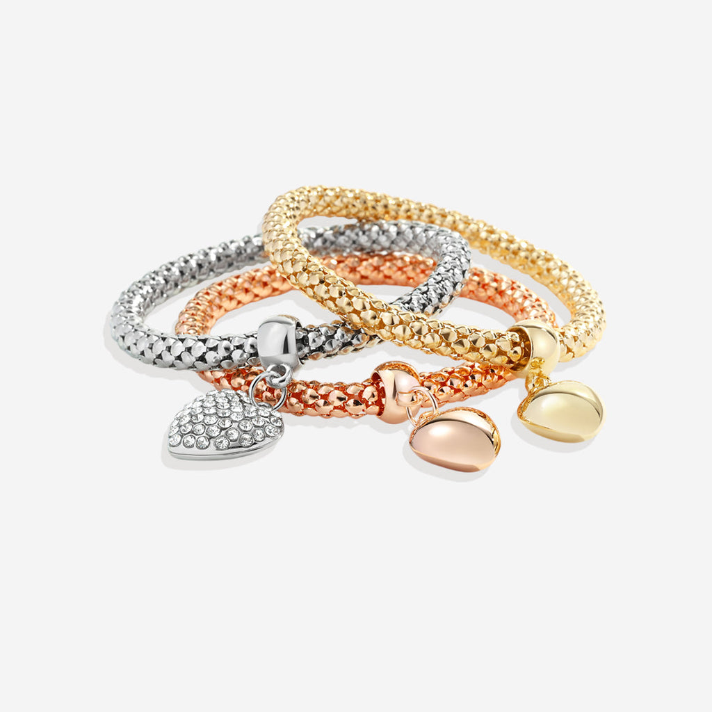 Aria – Armband aus Metall mit festen Herzen