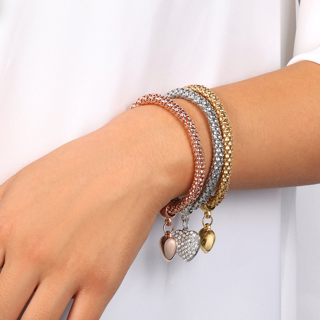 Aria – Armband aus Metall mit festen Herzen