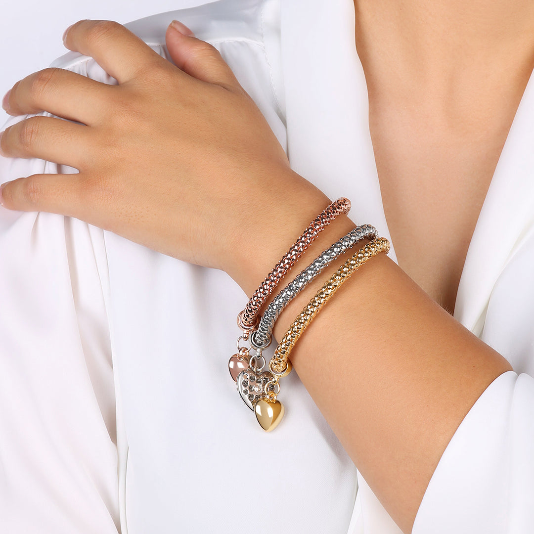 Aria – Armband aus Metall mit festen Herzen