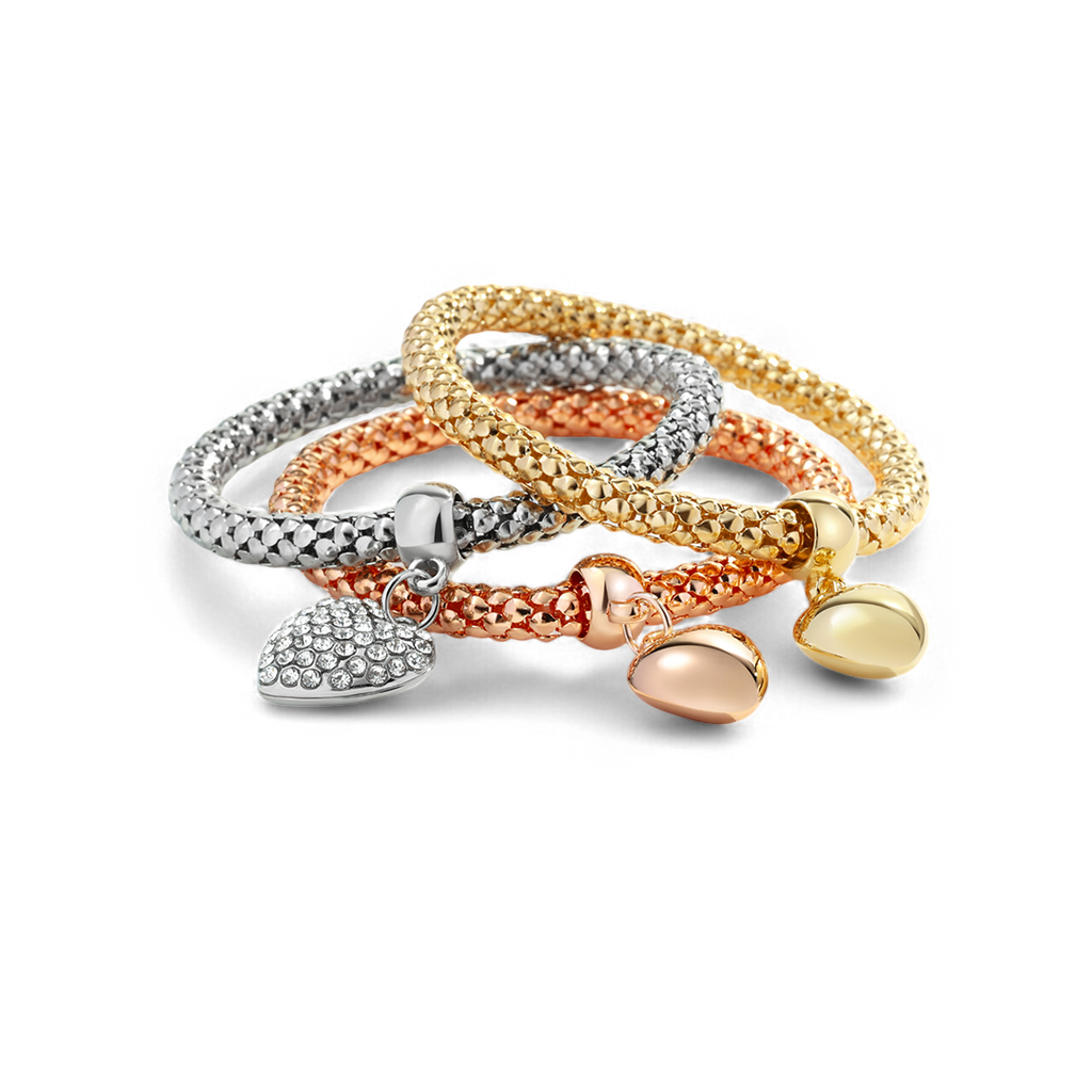 Aria – Armband aus Metall mit festen Herzen