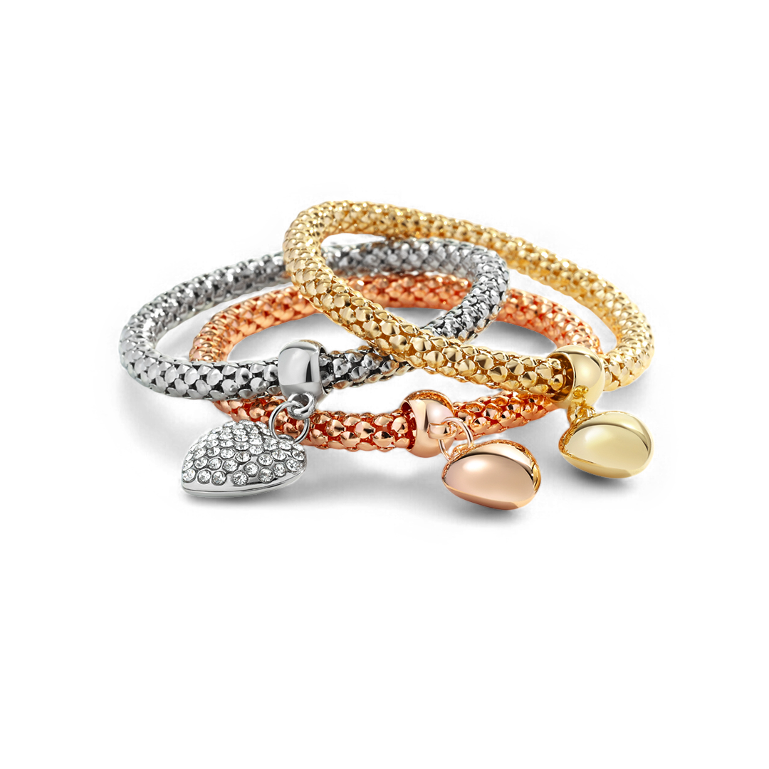 Aria – Armband aus Metall mit festen Herzen