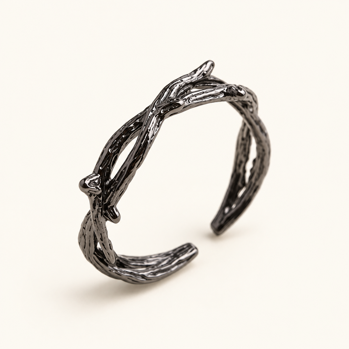 Damen Verstellbarer Ring mit Offenem Dornenmotiv