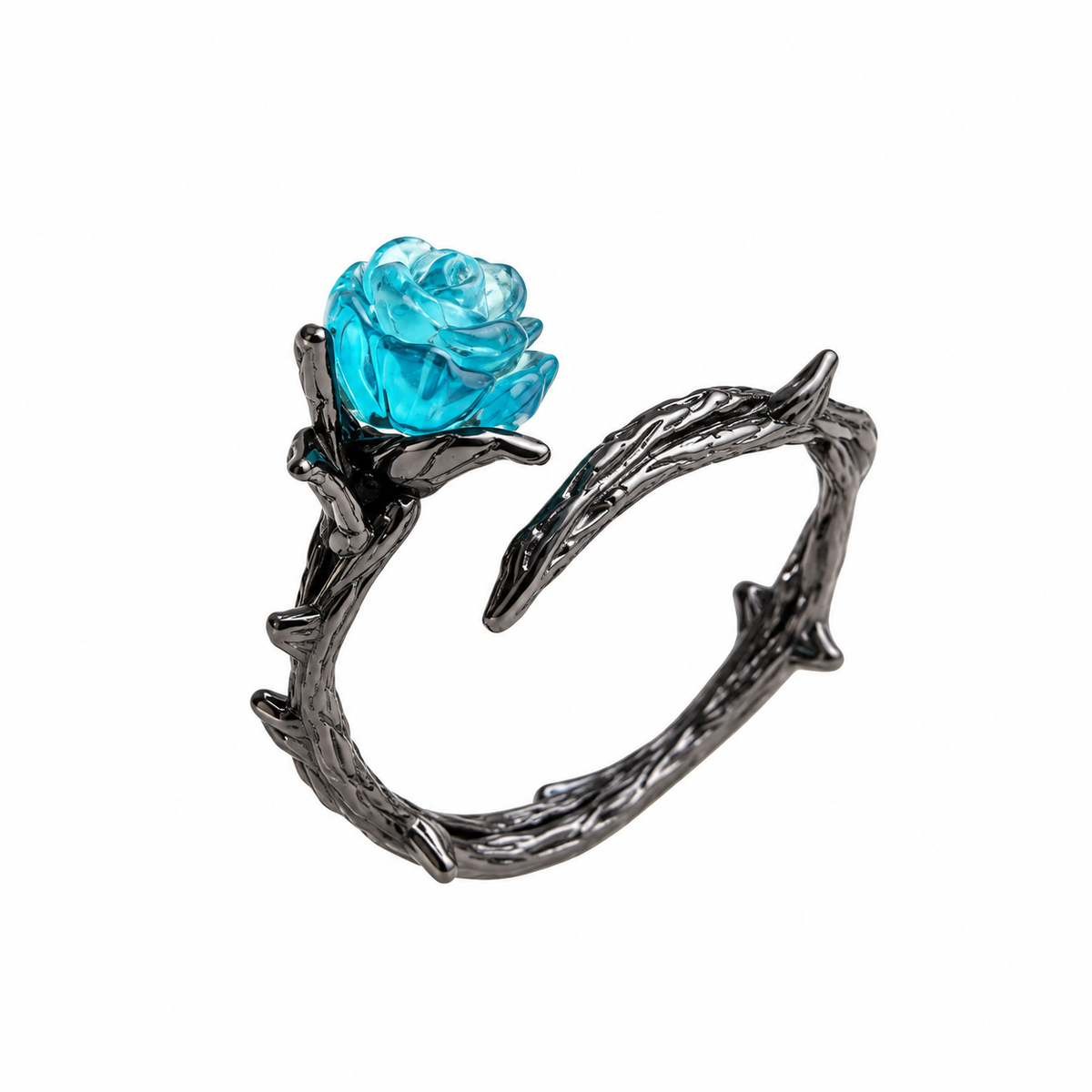 Damen Verstellbarer Ring mit Offenem Dornenmotiv