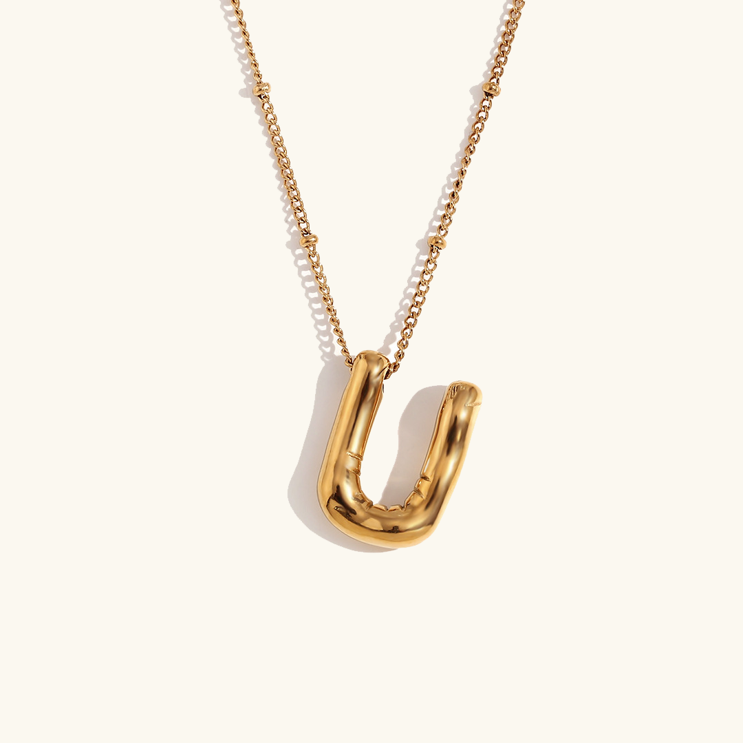Ballon Gold Initialen Kette