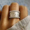 Enora – Vintage Silberring mit Zirkonium verziert