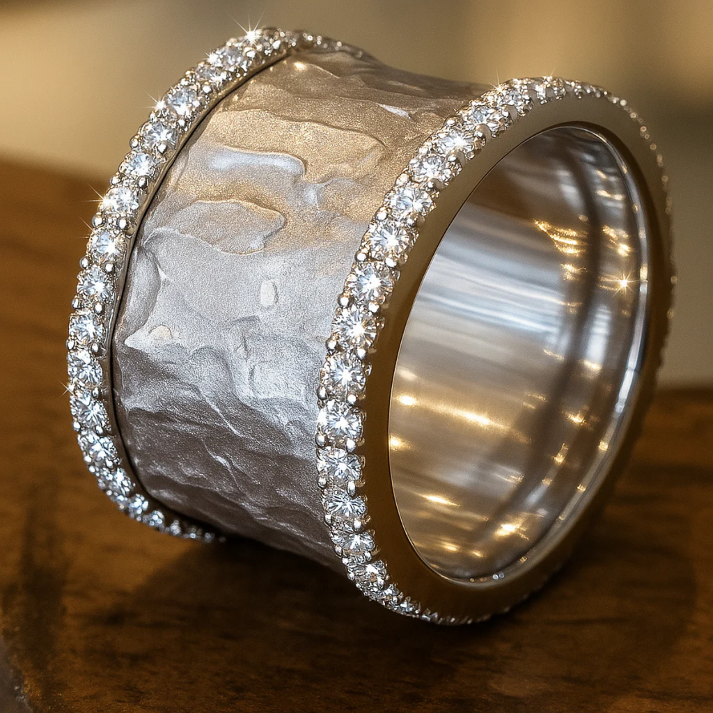 Enora – Vintage Silberring mit Zirkonium verziert