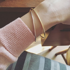 Klassisches Armreif - Gold-Armband zum Aufschieben