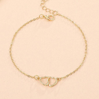 Minimalistische Herz Fußkette - Herz-Glieder-Fußkette