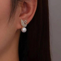 Schwan Ohrstecker - Perle Schwan Ohrringe