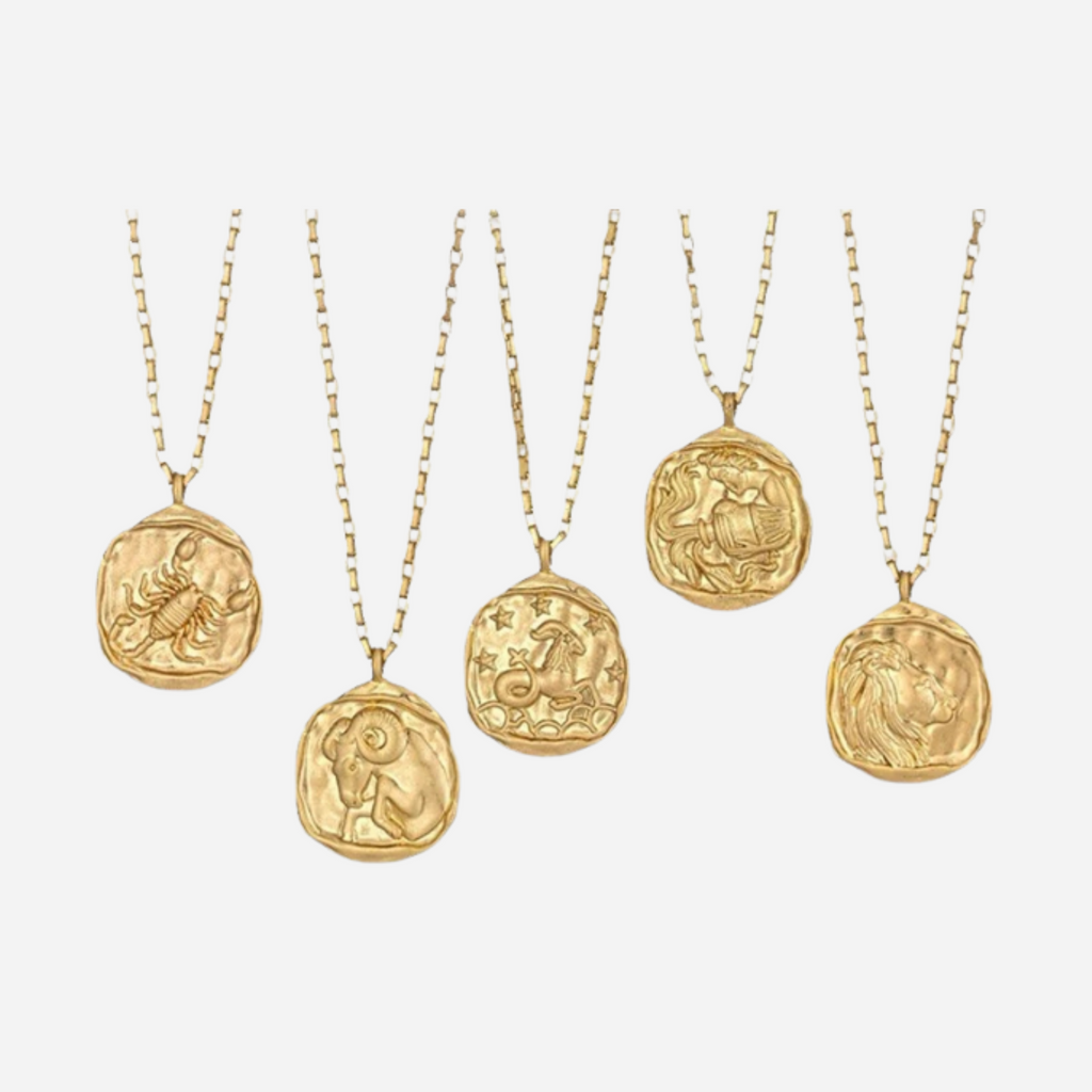 Zeki – Halskette Medaillon Zodiac Gold