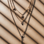 Boho Kristall Stern - Charms Mehrlagige Halskette