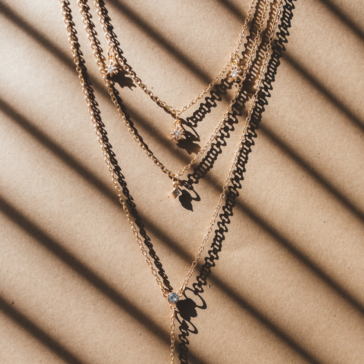 Boho Kristall Stern - Charms Mehrlagige Halskette