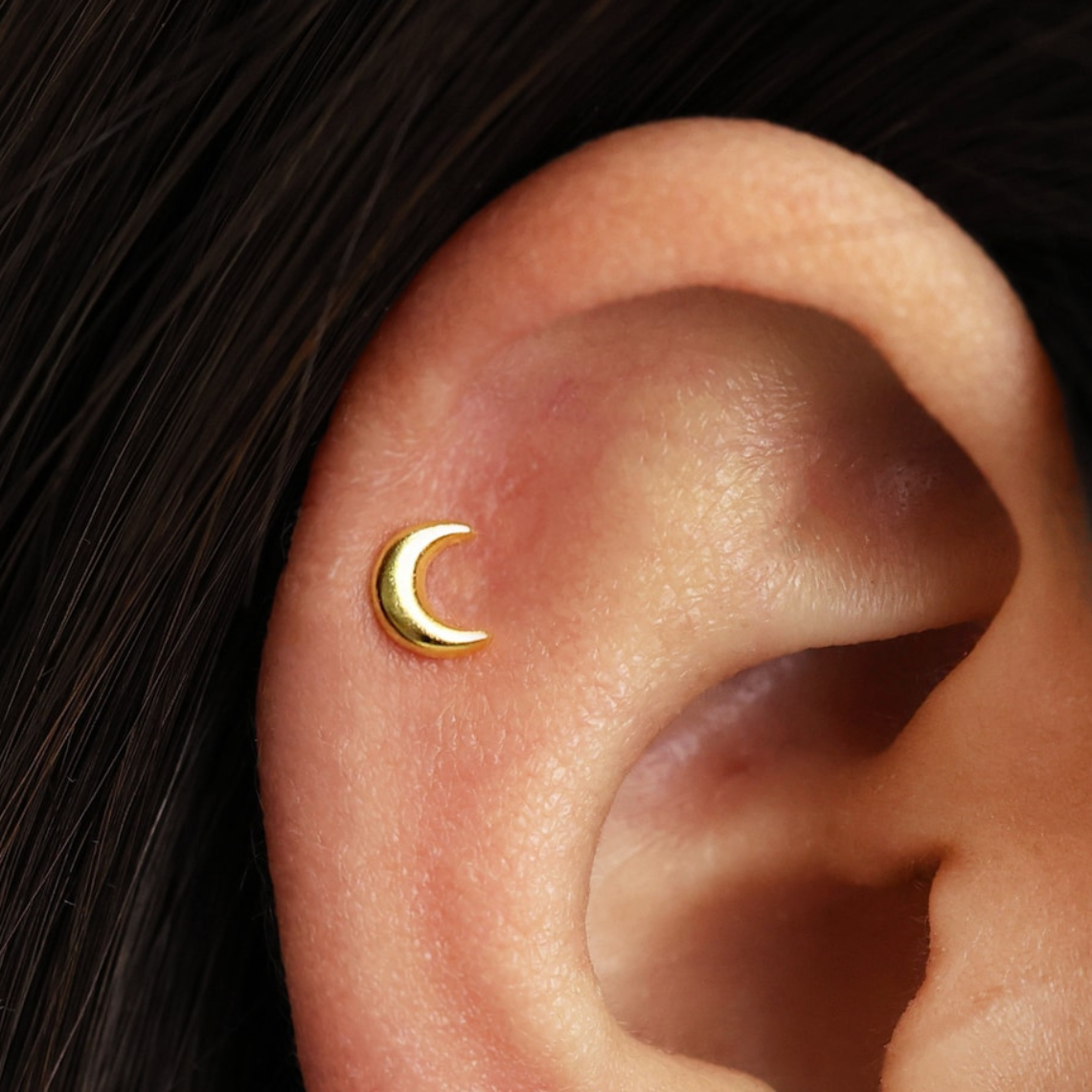 Mond Ohrringe - Kleine Mond Ohrstecker