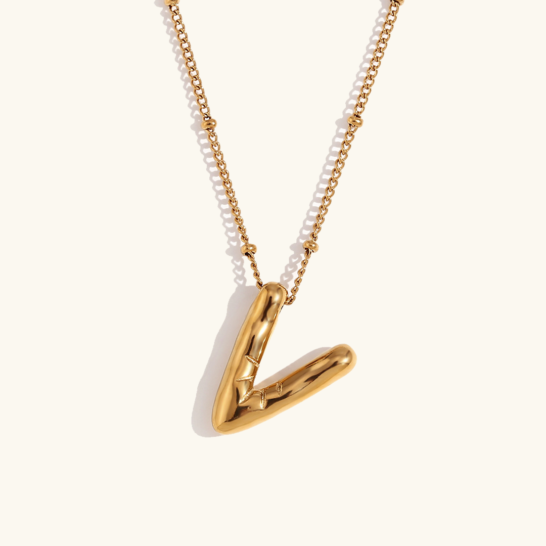 Ballon Gold Initialen Kette