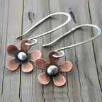 Hera – Ohrringe Blumenmotiv aus Silber im Vintage-Stil