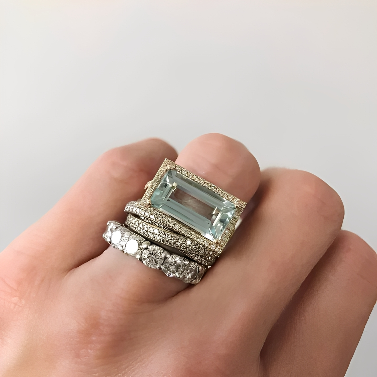 Ailyn – Ring-Set Silber im Vintage-Stil