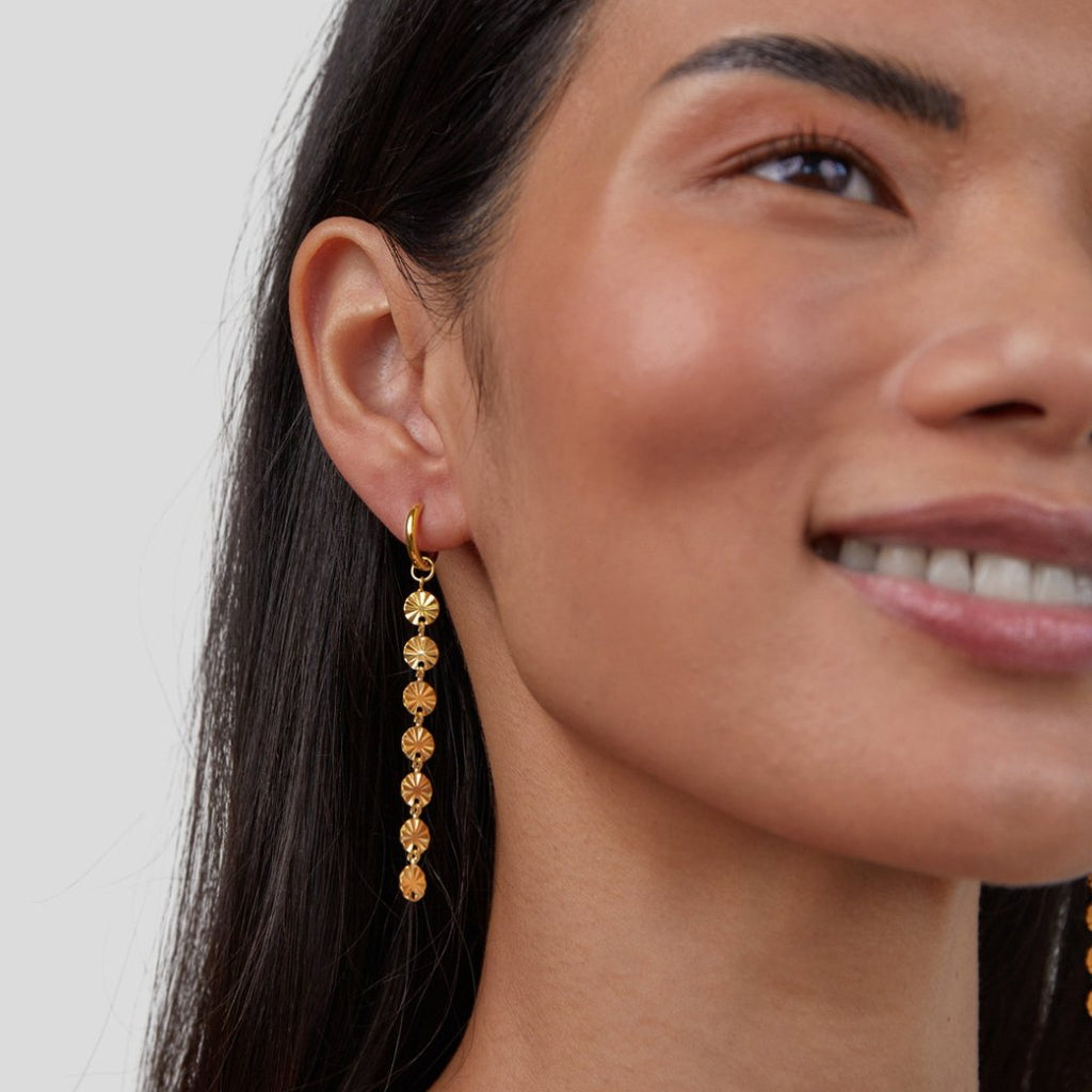 Zaya – Scheibenohrringe aus 18K Gold