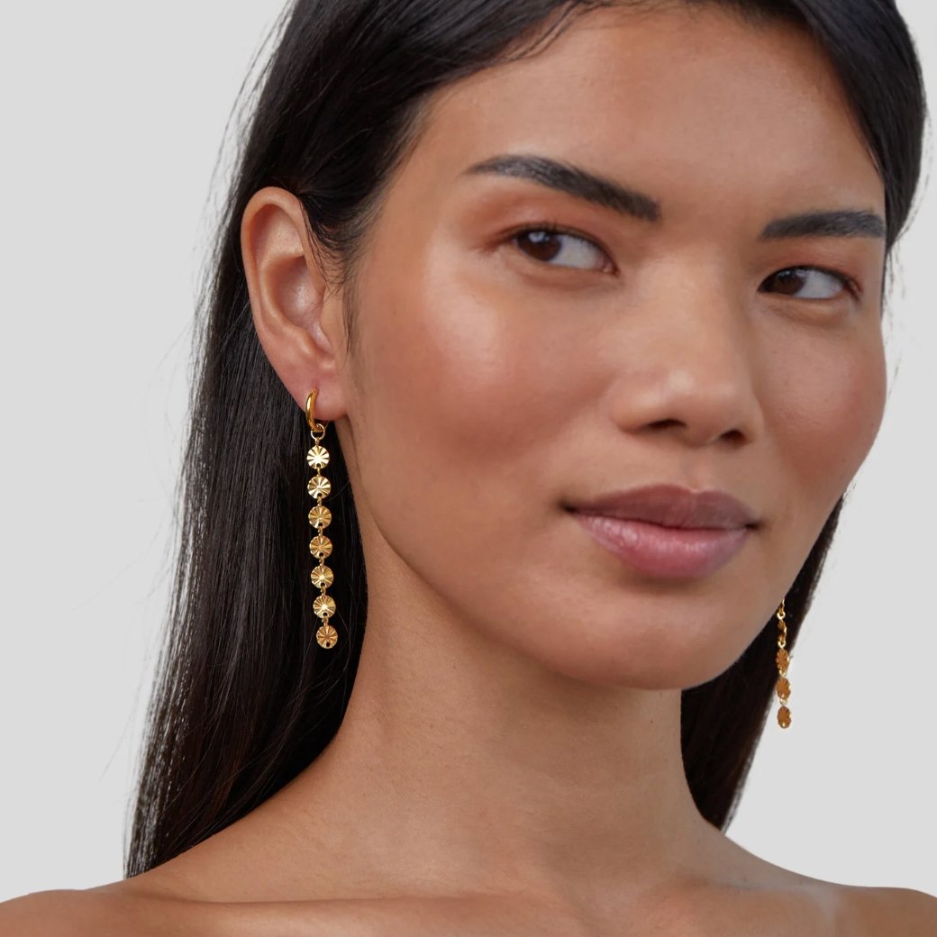 Zaya – Scheibenohrringe aus 18K Gold