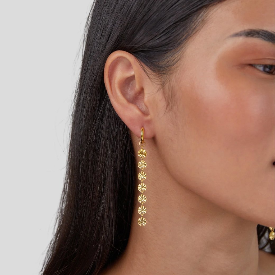 Zaya – Scheibenohrringe aus 18K Gold