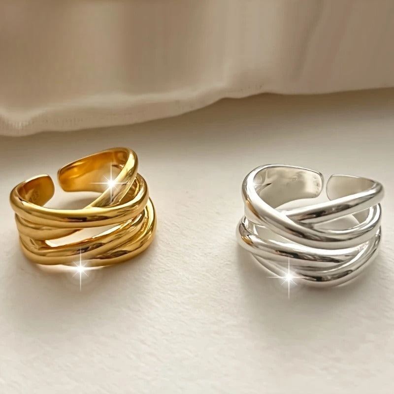 Riley – Geometrischer Ring für Romantische Liebe