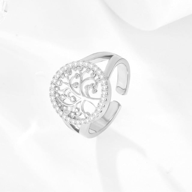 Yelina – Ring Lebensbaum in Gold oder Silber