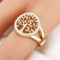 Yelina – Ring Lebensbaum in Gold oder Silber