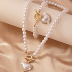 Lara – Set Halskette & Armband Herz Perlé
