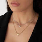 Amora – Herz Initialen Halskette in Gold