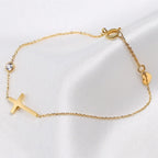 Althea – Armband mit Kreuz für Damen in Gold & Silber