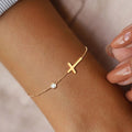 Althea – Armband mit Kreuz für Damen in Gold & Silber