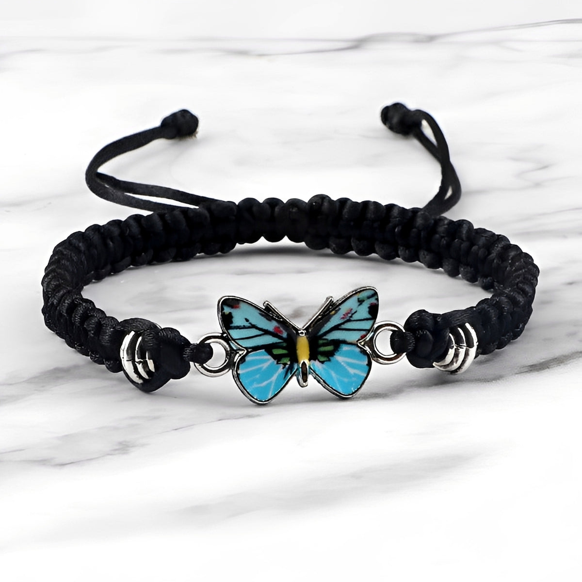 Elvina – Blauer Schmetterlingsarmreif