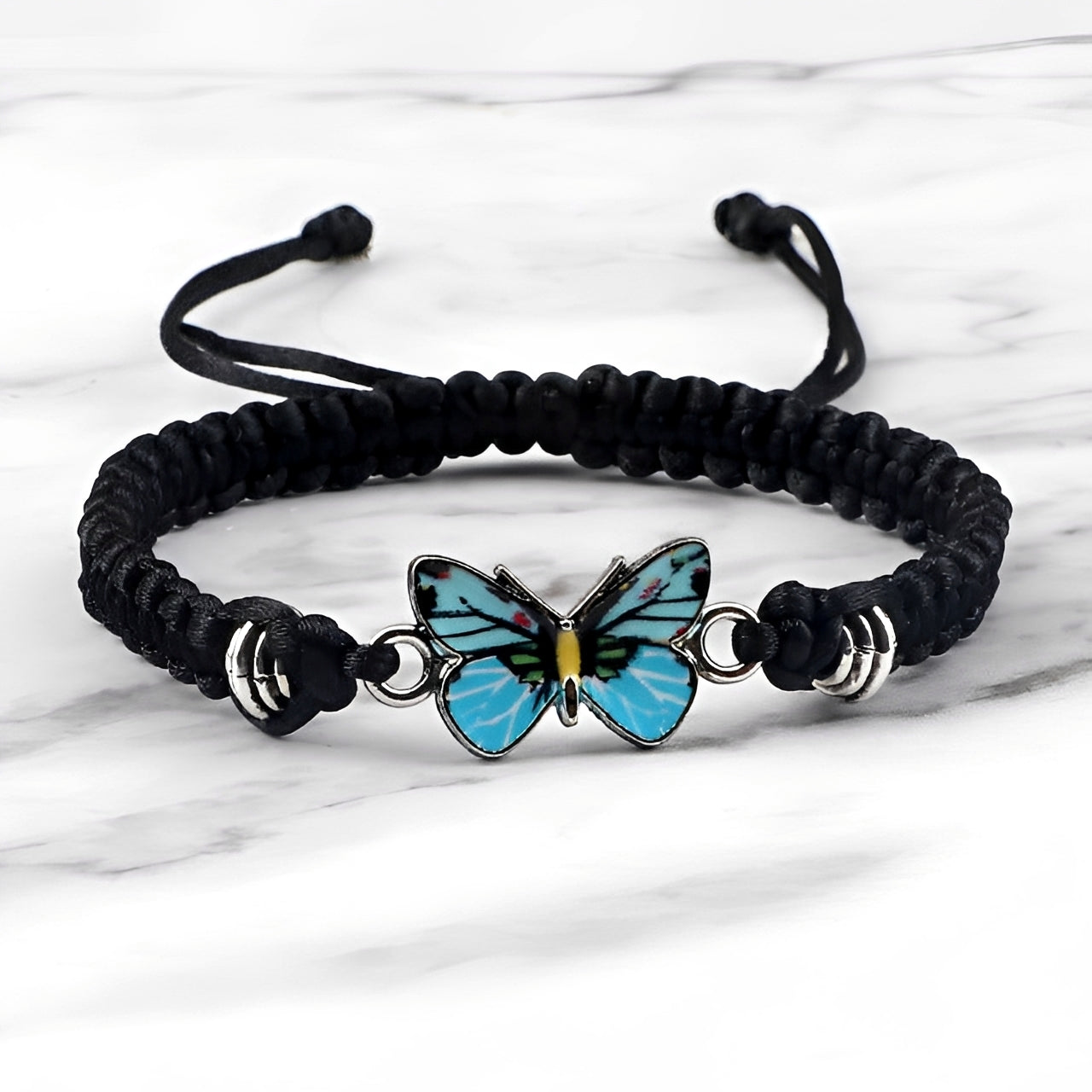 Elvina – Blauer Schmetterlingsarmreif