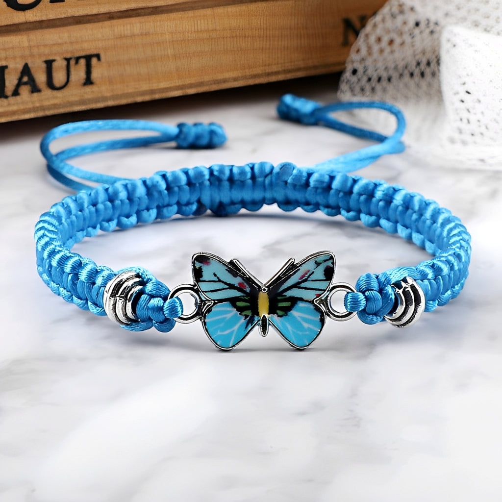 Elvina – Blauer Schmetterlingsarmreif