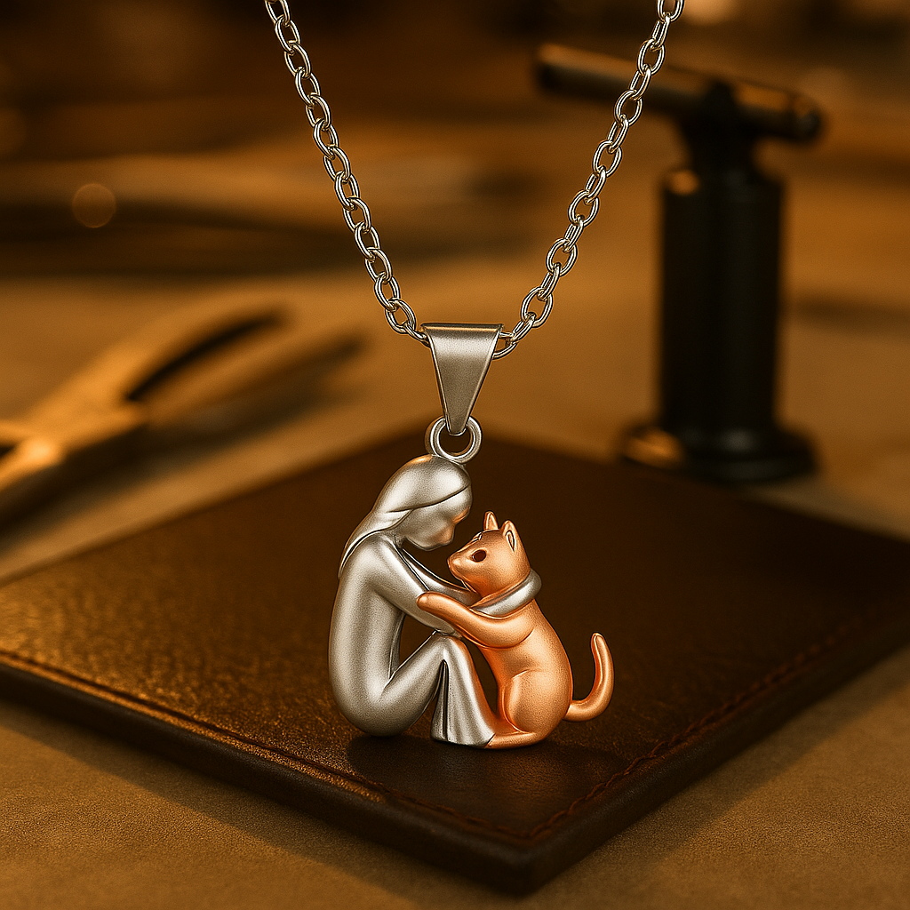 Mignon – Halskette mit verschlungenem Katzenanhänger