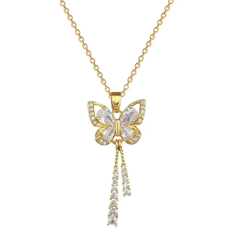 Avie – Strahlende Schmetterlingskette mit Diamanten