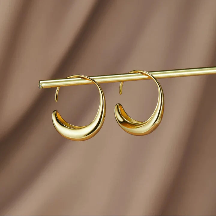 Klassische Tropfen-Ohrringe - Vintage Gold Hoop Ohrring