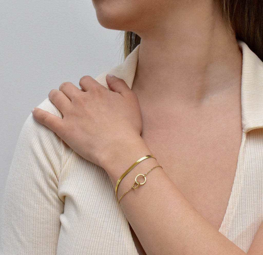 Becca – Armband Schlangen Kette in Gold