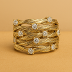 Marisse – Vintage-inspirierter Ring in Gold mit feinem Glanz