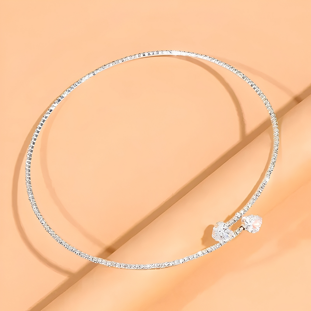Olli – Halskette Offenes Herz mit Diamanten