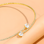 Olli – Halskette Offenes Herz mit Diamanten